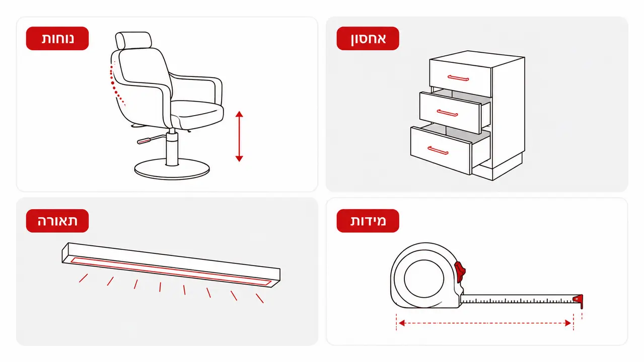 ‏מדריך להרכבת עמדת עבודה לספר