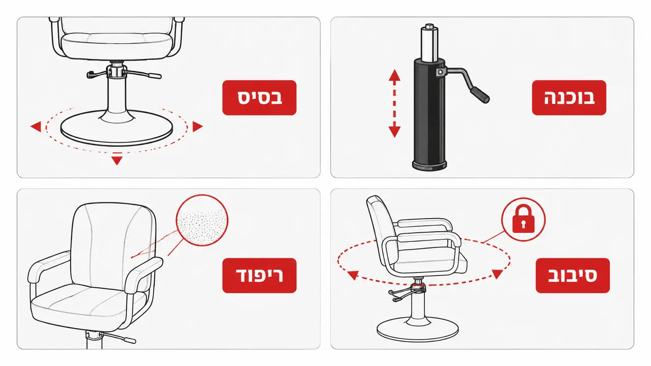 ‏כסא לקוח הידראולי למספרה, מדריך קנייה | עמי גרוס