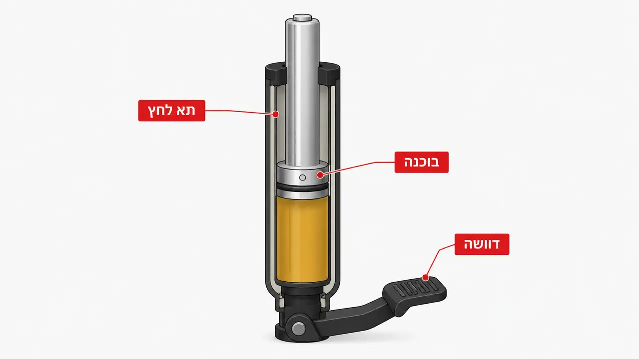 מהי בוכנה הידראולית בכיסא לקוח ואיך היא עובדת בפועל?